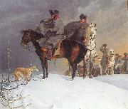 Prussian Cavalry Outpost in the Snow Franz Kruger